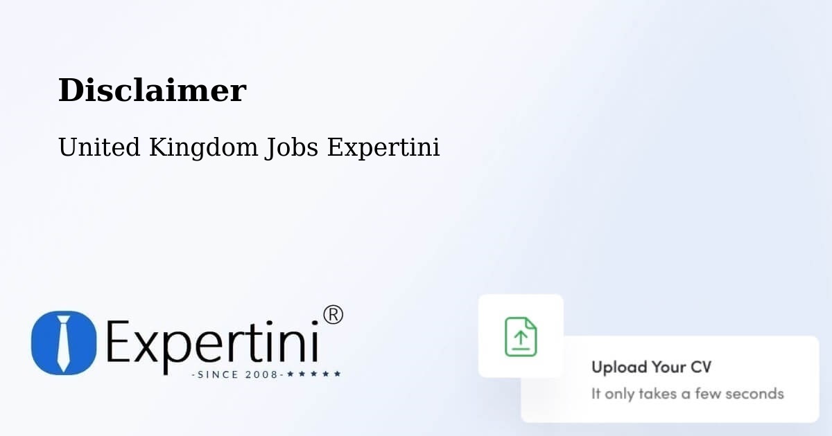 Disclaimer – West Cornforth - United Kingdom Jobs Expertini